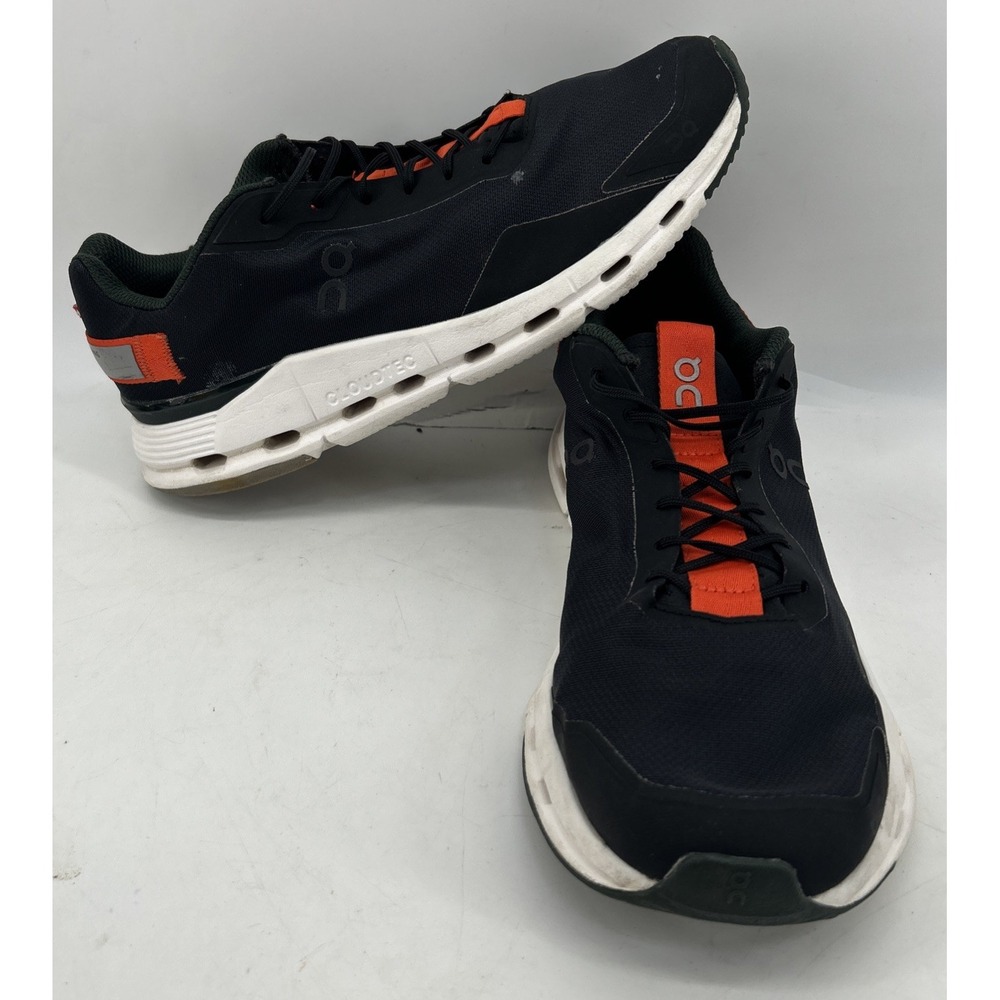 On Cloudnova Form Running Sneakers Black Orange Men's Size 10